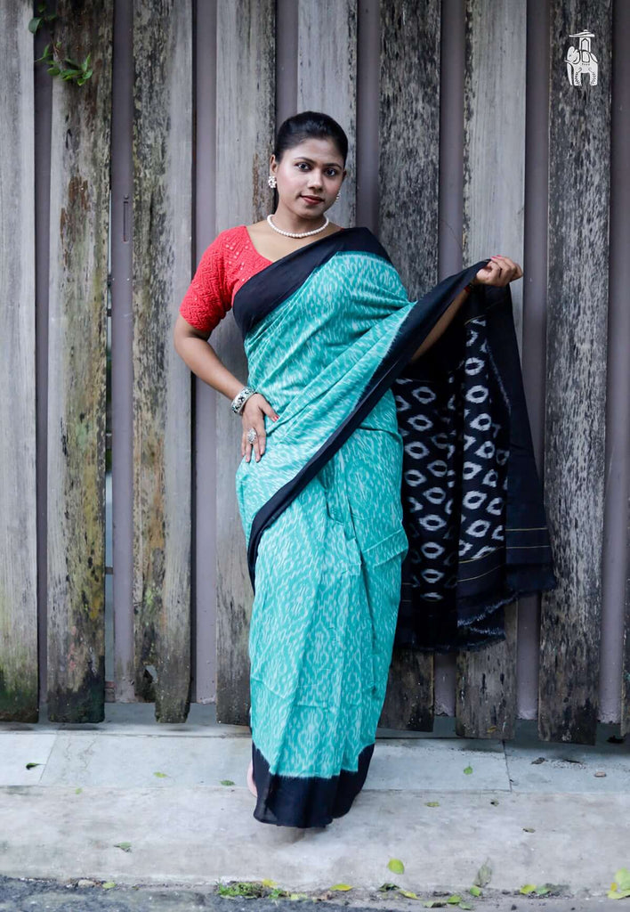 Blue Telia Cotton Saree