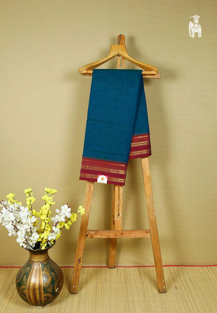 Blue Narayanpet Cotton Saree