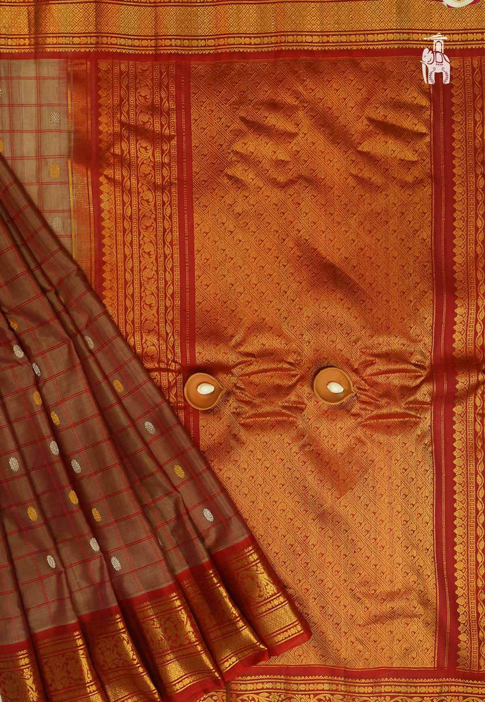 Brown Gadwal Sico Saree