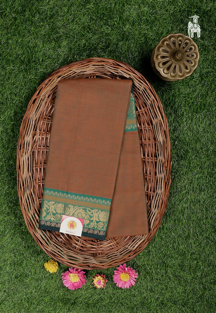  Brown Maheshwari Cotton Saree