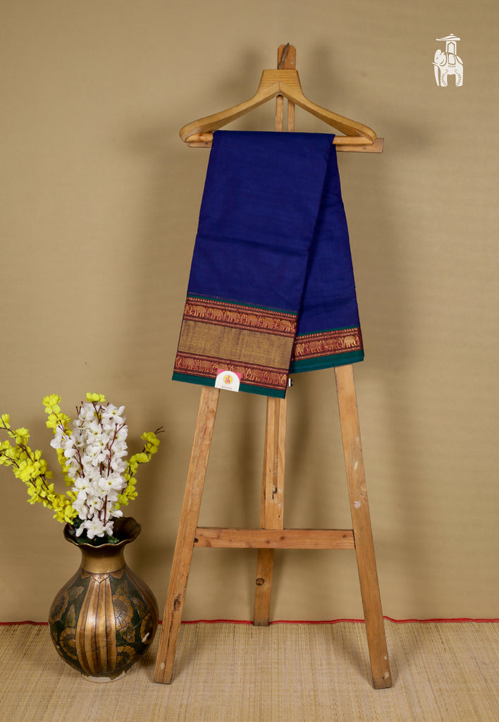 Indigo Blue Narayanpet Cotton Saree