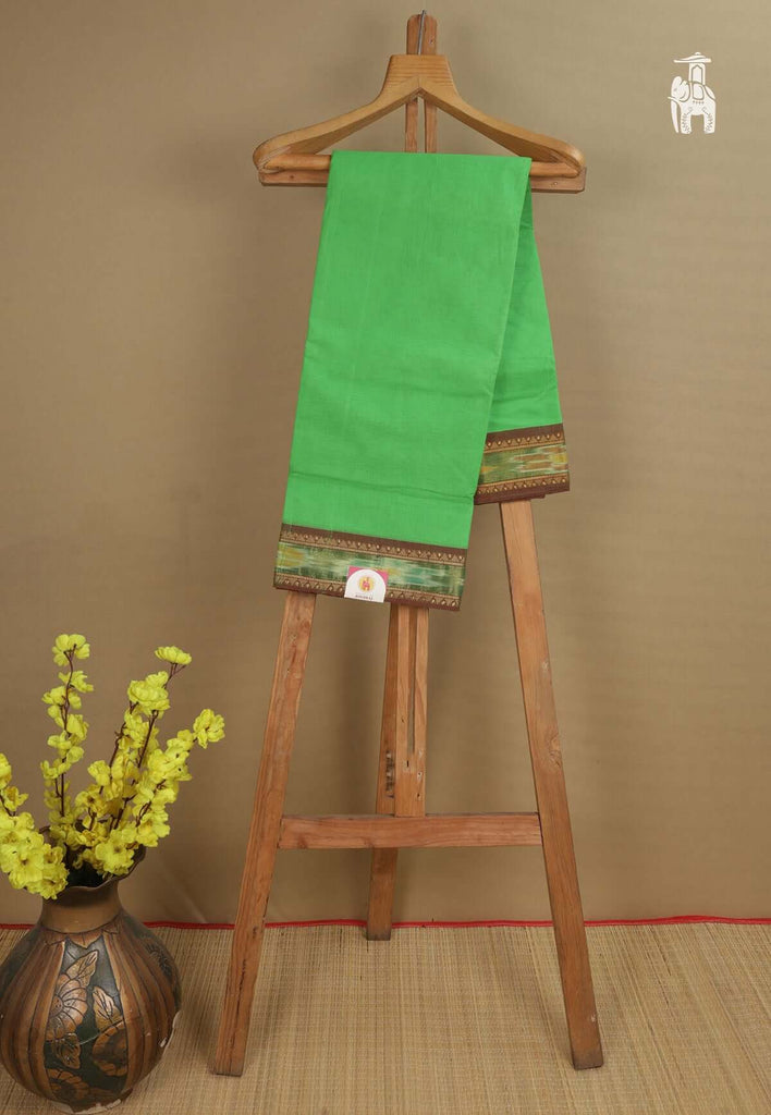 Leafy Green Narayanpet Cotton Saree