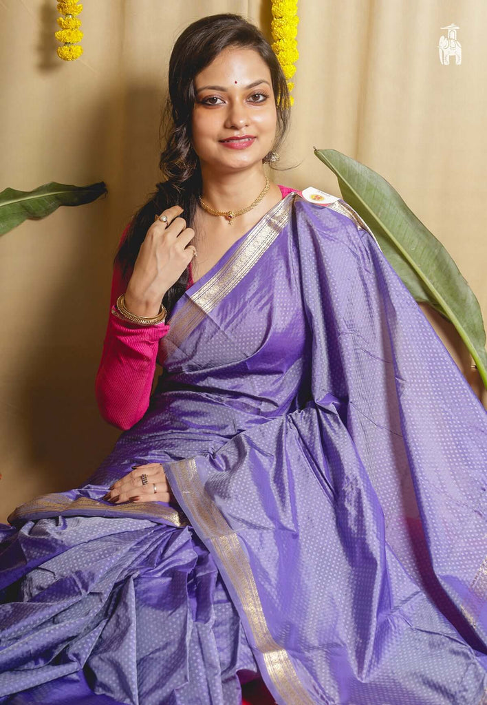 Mauve Kanjivaram Silk Saree