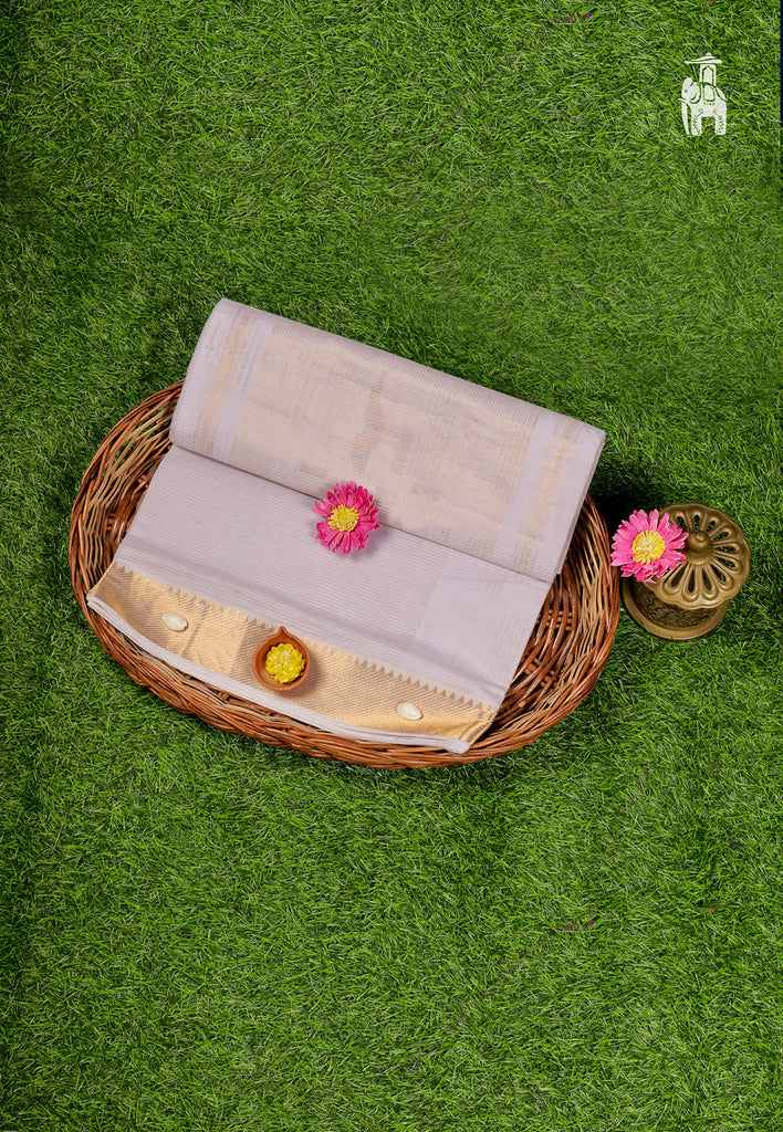 Mauve Mangalgiri Cotton Saree