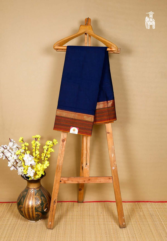 Midnight Blue Narayanpet Cotton Saree