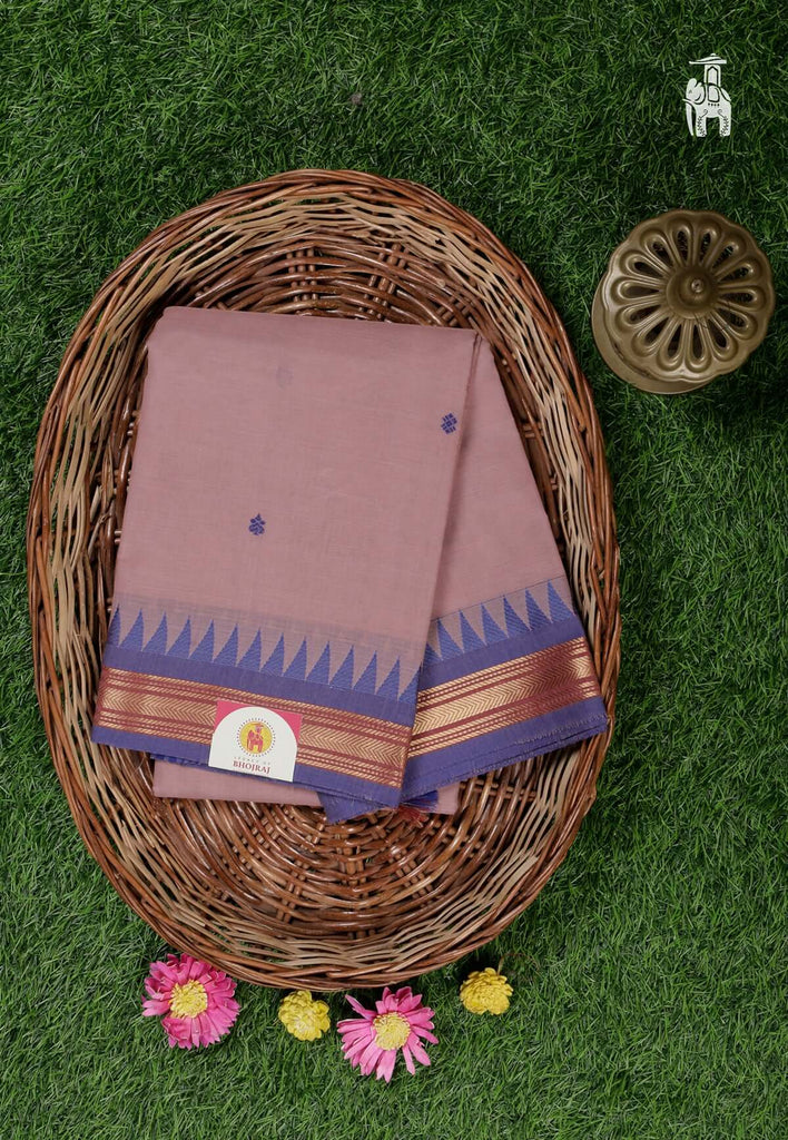 Pink Cotton Kanjivaram Saree