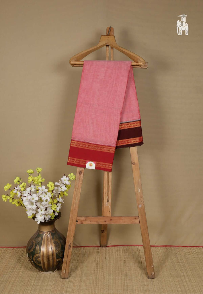  Pink Narayanpet Cotton Saree