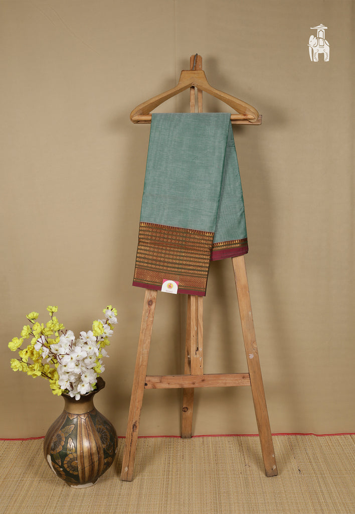 Sage Green Narayanpet Cotton Saree