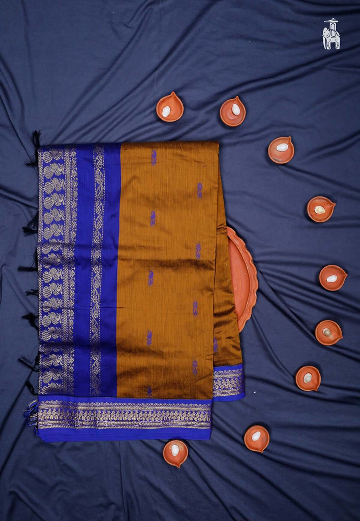 Light Brown Mercerised Cotton Saree